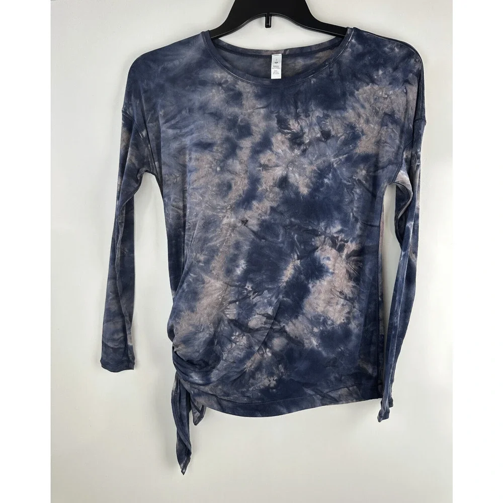 Lululemon To The Point Long Sleeve Top Size 4 Tie Dye Lightweight Active Lounge - Picture 5 of 16